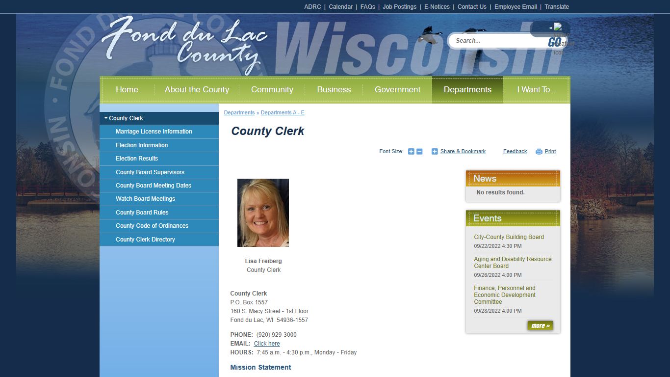 County Clerk | Fond du Lac County