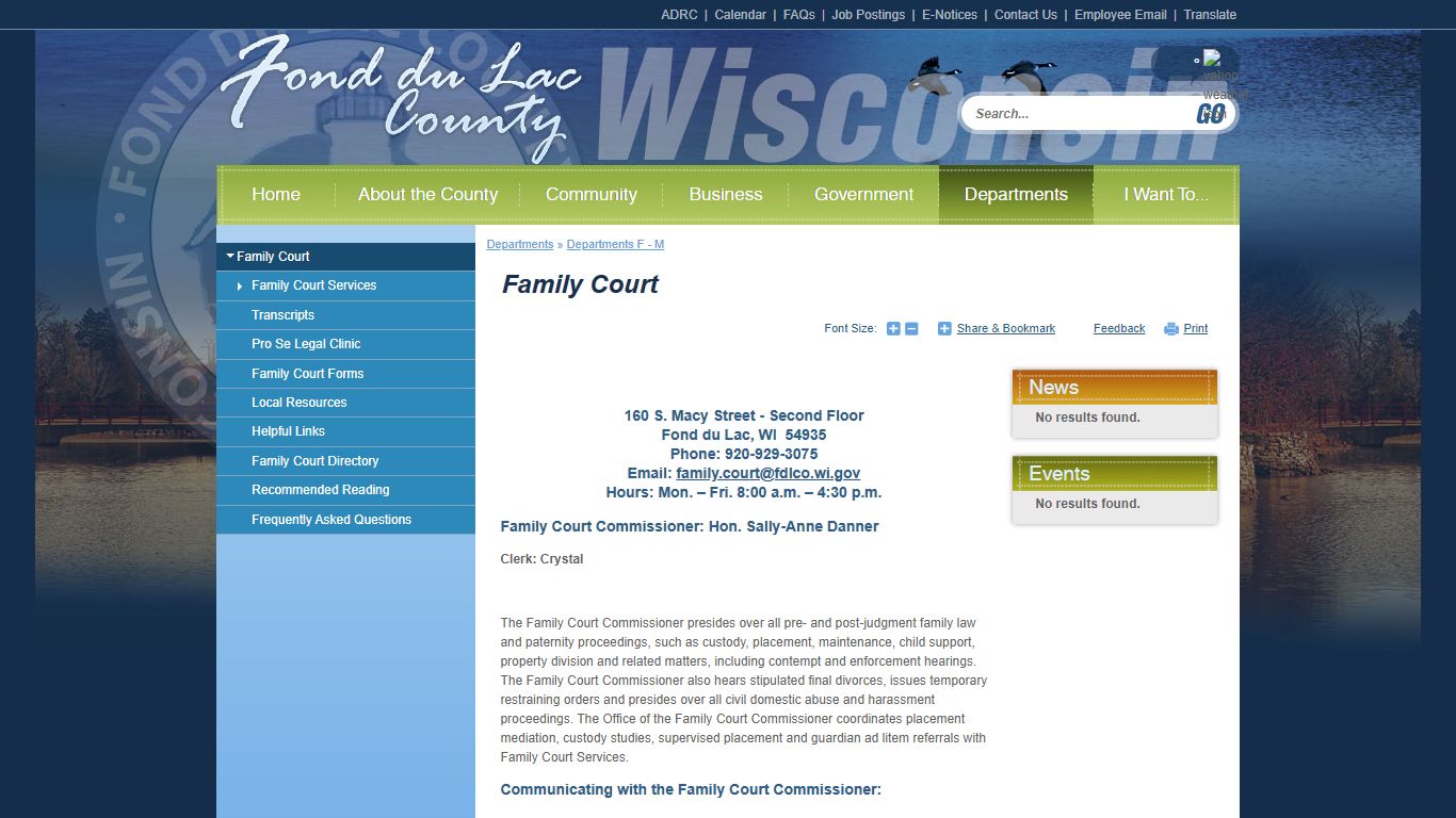 Family Court | Fond du Lac County